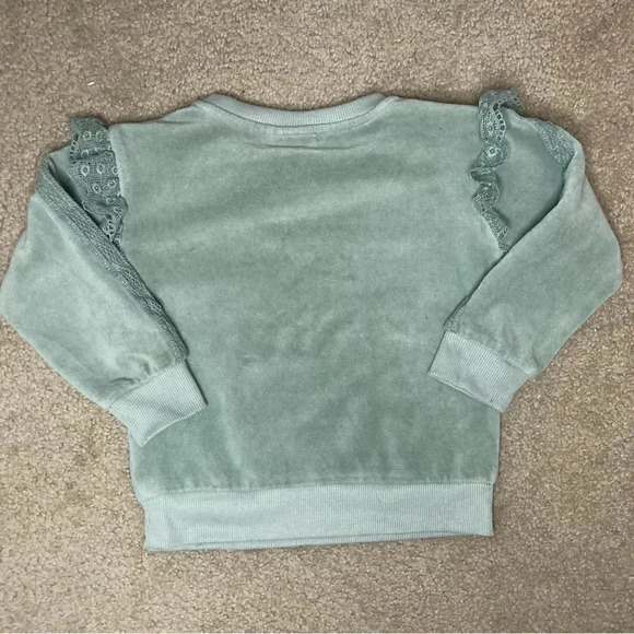 Juicy Couture Girls Velour Tracksuit Pullover Size 4T Teal - Picture 5 of 5